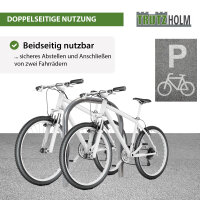 2x Fahrradanlehnbügel 116x74 cm Edelstahl Ø 60 mm zum Einbetonieren Fahrradständer Parker Typ U