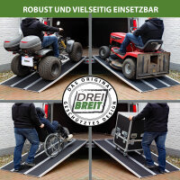 DREIBREIT by TRUTZHOLM Auffahrrampe 215 cm 2-fach klappbar 1020 kg Alu beschichtet Verladerampe