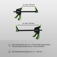 Einhandzwingen 35x105 mm 10er Set Schnellspannzwinge