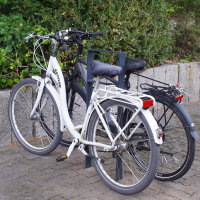 Fahrradanlehnbügel 116,5 x 39 cm Flachstahl 13 mm Anthrazit Einbetonieren Fahrradständer Parker Typ H