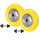 2x Schubkarrenrad pannensicher 4.80/4.00-8 mit Achse PU Stahlfelge 200 kg Vollgummi