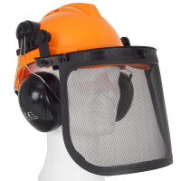Forsthelm Forstschutzhelm mit Visier und Gehörschutz Schutzhelm 50-66 cm Sägehelm