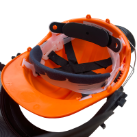 Forsthelm Forstschutzhelm mit Visier und Gehörschutz Schutzhelm 50-66 cm Sägehelm
