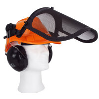 Forsthelm Forstschutzhelm mit Visier und Gehörschutz Schutzhelm 50-66 cm Sägehelm
