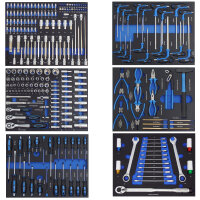 6 x Werkstattwageneinlagen 520 x 400 mm bestückt mit...
