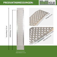 TRUTZHOLM 2 x Alu Auffahrrampen 150 x 21,5 cm 200 kg rutschhemmend starr Fahrradrampen Verladerampen