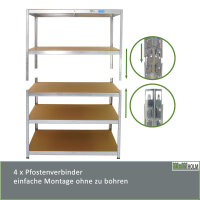 2er Set XXL Schwerlastregal 180x115x60 cm 875 kg Traglast Werkstattregal Lagerregal Weitspannregal