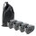 4x Profi Spanngurt mit Klemmschloss 1-tlg 2,5m 250 kg Traglast Anthrazit inkl. Tasche