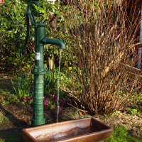 Schwengelpumpe + Pumpenständer Klassisches Design Gusseisen Handpumpe Gartenpumpe Ständer