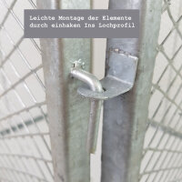 Holmwerk Komposter Metallkomposter 80x80 x70 cm mit Deckel 2tlg. Streckmetall Gartenkomposter