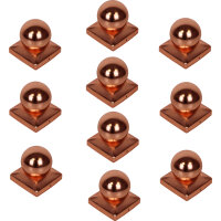 10x Pfostenkappe Kupfer 121 mm Kugel Abdeckkappe für Pfosten 12 x 12 cm