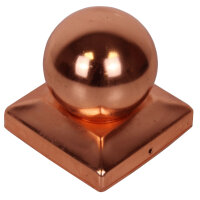 10x Pfostenkappe Kupfer 121 mm Kugel Abdeckkappe für Pfosten 12 x 12 cm