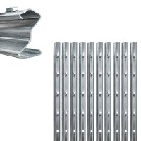 Z-Profil Zaunpfosten 215 cm verzinkt 40x Zaunpfähle inkl. Haken Forstprofil