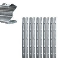 Z-Profil Zaunpfosten 215 cm verzinkt 40x Zaunpfähle inkl. Haken Forstprofil