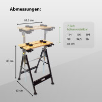2er Set 100 kg Werkbank Klappbar höhenverstellbar Werktisch Spanntisch Arbeitstisch