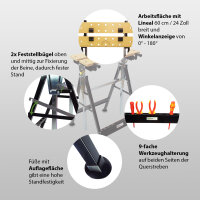 2er Set 100 kg Werkbank Klappbar höhenverstellbar Werktisch Spanntisch Arbeitstisch