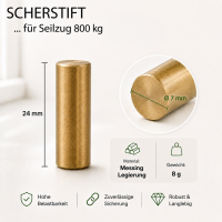 5x Scherstifte für Seilzug Greifzug Forst Seilwinde Winde 800 kg