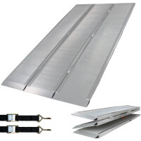 DREIBREIT by TRUTZHOLM Alu Auffahrrampe 222 cm 2-fach klappbar Tragkraft 1650 kg geriffelt massiv