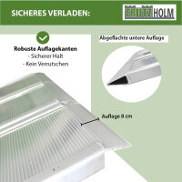 DREIBREIT by TRUTZHOLM Alu Auffahrrampe 222 cm 2-fach klappbar Tragkraft 1650 kg geriffelt massiv
