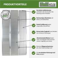 DREIBREIT by TRUTZHOLM Alu Auffahrrampe 222 cm 2-fach klappbar Tragkraft 1650 kg geriffelt massiv