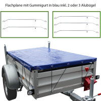 Anhänger Flachplane Blau incl. 2 oder 3 Bügel,...