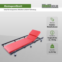 100 cm Montageliege Montagerollbrett Werkstattliege Rollliege Liege Rollbrett