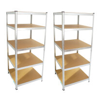 2x Schwerlastregal 180x75x75cm 875 kg 5 Böden Regal...