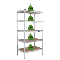 Schwerlastregal 180x90x60cm Lagerregal Werkstattregal Weitspannregal Traglast 875 kg