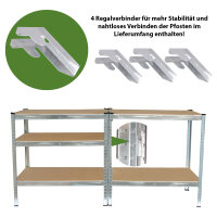 Schwerlastregal 180x90x60cm Lagerregal Werkstattregal Weitspannregal Traglast 875 kg
