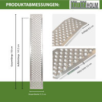 TRUTZHOLM 1 x Alu Auffahrrampe 150 x 21,5 cm 200 kg rutschhemmend starr Fahrradrampe Verladerampe
