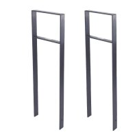 2 x Fahrradanlehnbügel 116,5 x 39 cm Flachstahl 13...