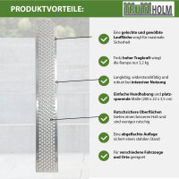 TRUTZHOLM 1x Auffahrrampe Alu 200 x 22 cm 200 kg gelocht gewölbt rutschhemmedn starr leichte Rampe