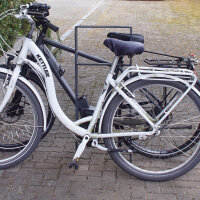 5 x Fahrradanlehnbügel 116,5 x 39 cm Flachstahl 13 mm Anthrazit Einbetonieren Fahrradständer Parker Typ H