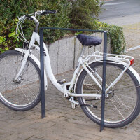 2 x Fahrradanlehnbügel 115 x 76 cm Flachstahl 13 mm Anthrazit Einbetonieren Fahrradständer Parker Typ U