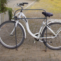2 x Fahrradanlehnbügel 115 x 76 cm Flachstahl 13 mm Anthrazit Einbetonieren Fahrradständer Parker Typ H