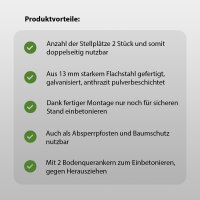 5 x Fahrradanlehnbügel 115 x 76 cm Flachstahl 13 mm Anthrazit Einbetonieren Fahrradständer Parker Typ H