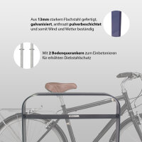 5 x Fahrradanlehnbügel 115 x 76 cm Flachstahl 13 mm Anthrazit Einbetonieren Fahrradständer Parker Typ H