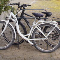 5 x Fahrradanlehnbügel 115 x 76 cm Flachstahl 13 mm Anthrazit Einbetonieren Fahrradständer Parker Typ H