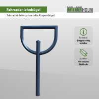 Fahrradanlehnbügel 118x56cm Stahl feuerverzinkt pulverbeschichtet Ø60mm einbetonieren Anthrazit Typ D
