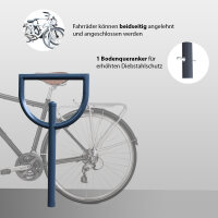 Fahrradanlehnbügel 118x56cm Stahl feuerverzinkt pulverbeschichtet Ø60mm einbetonieren Anthrazit Typ D