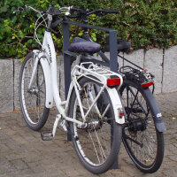 2 x Fahrradanlehnbügel 114 x 77 cm Flachstahl 13 mm Anthrazit Einbetonieren Fahrradständer Parker Typ H