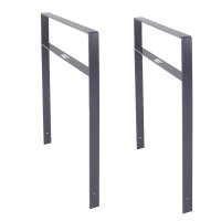 2x Fahrradanlehnbügel 114x77 cm Flachstahl 13 mm...