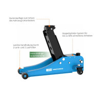 Güde Rangierwagenheber GRH 2,5/510L extra flach 2,5T - 51cm Hubhöhe Reifenwechsel Auto tiefergelegt 18033