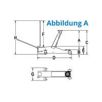 Güde Rangierwagenheber GRH 2,5/510L extra flach 2,5T - 51cm Hubhöhe Reifenwechsel Auto tiefergelegt 18033