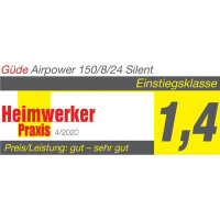 Güde Kompressor Flüsterkompressor Airpower 150/8/24 Silent 0,75 kW, 230 V, Ölfrei 50136