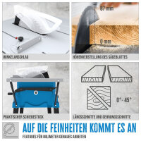 GÜDE Tischkreissäge GTK 2000.1 – 2.000 W, 250 mm HM-Sägeblatt, inkl. Untergestell 55262