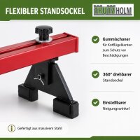 Motorbrücke Stahl Tragkraft 500 kg stufenlos verstellbare Höhe Traverse mit gummierten Standsockeln
