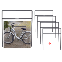 5 x Fahrradanlehnbügel 114 x 77 cm Flachstahl 13 mm...