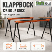2x Klappbock mit 250 kg Traglast je Paar, aus robustem, stabilem Stahl