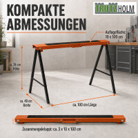 2x Klappbock mit 250 kg Traglast je Paar, aus robustem, stabilem Stahl